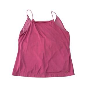 Armani Exchange Pink Tie Back Camisole Tank Top Small Stretch Satin